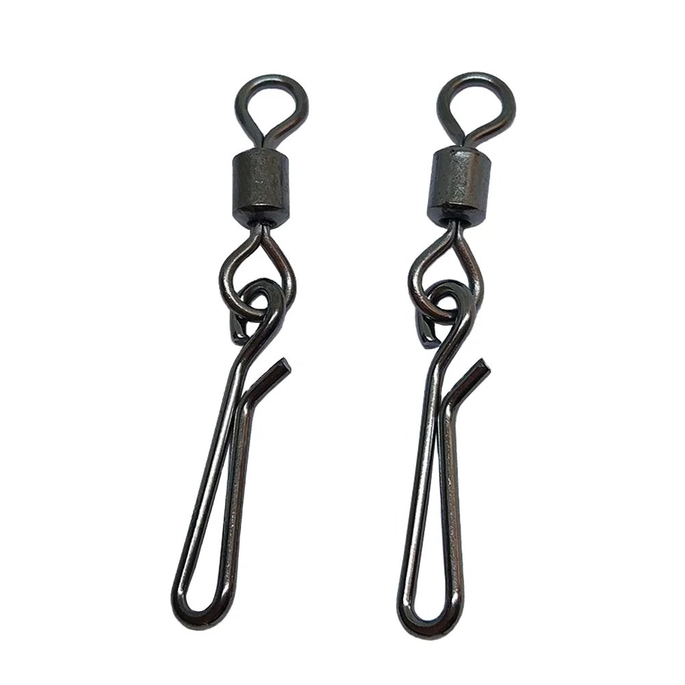 High quality Stainless steel Fishing Rolling Swivel with Hanging Snap Quick change snaps