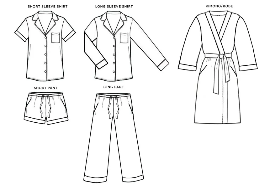 Wholesale Organic France 100% Linen classic Pajamas PJS linen loungewear linen pyjamas