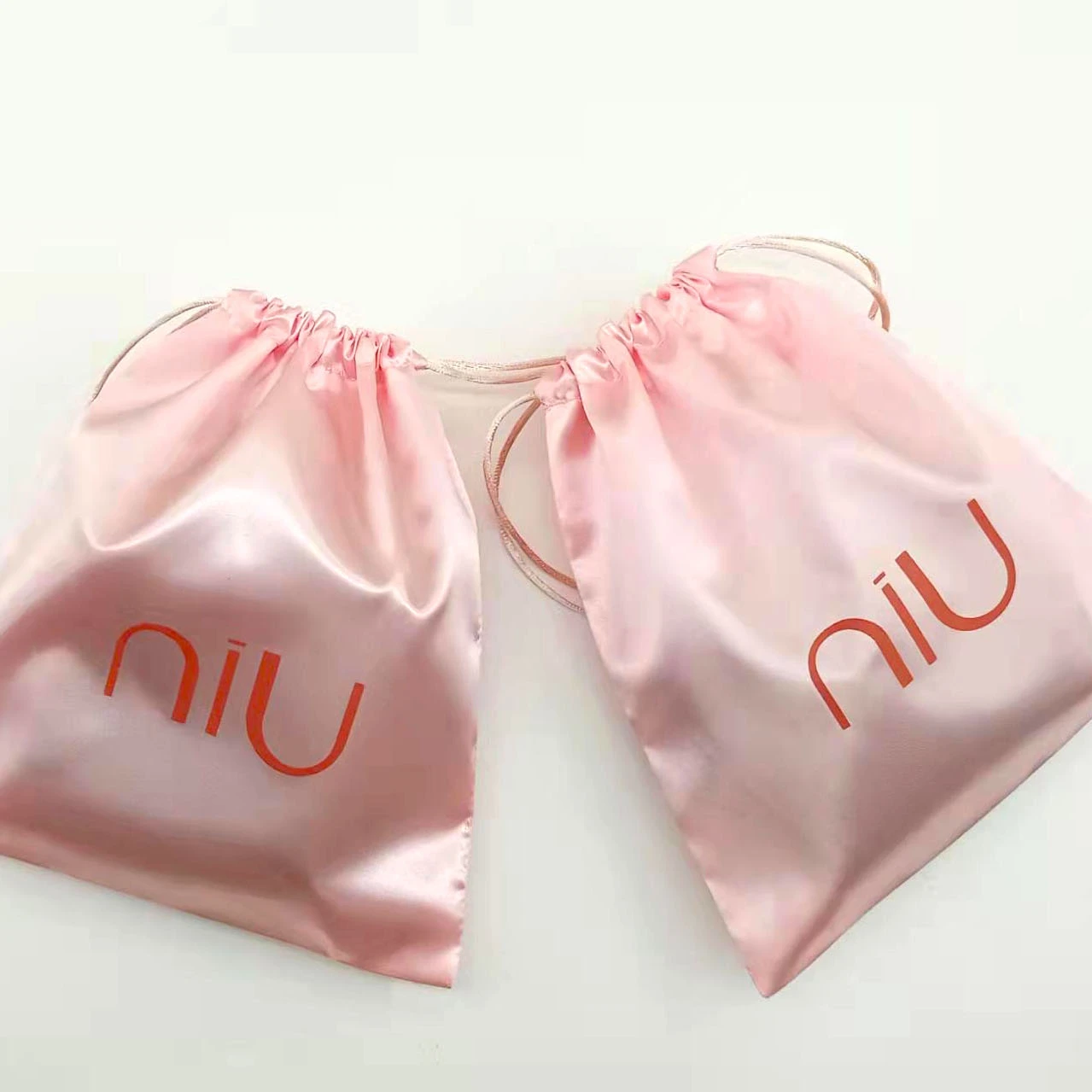 Luxury Silk satin pouch jewelry gift Mini Satin drawstring bags Dust satin bags with logo