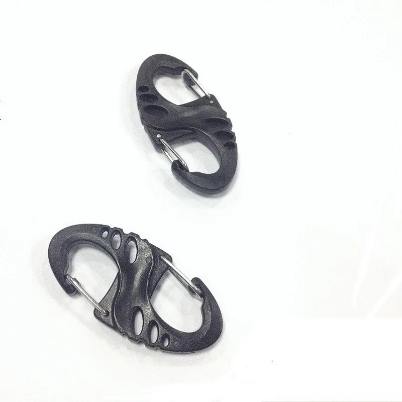 wholesale spot goods 5cm Plastic Key chain Tactical Camping Molle Backpack Hanging S Shape Snap Clip Carabiner