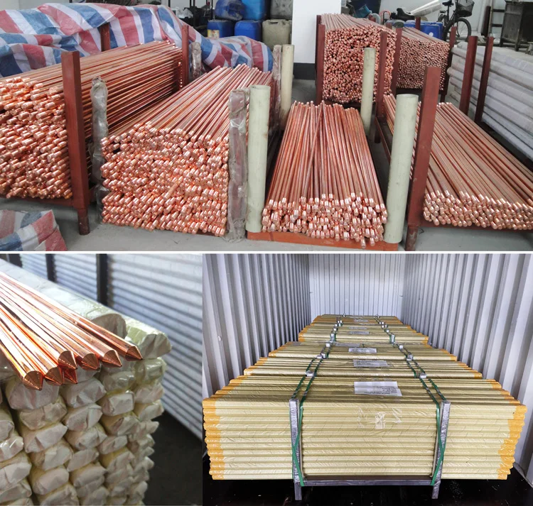2023 Factory Custom Electrical Pure Copper Overhead Line Grounding Electrode Earth Rod