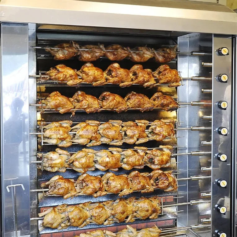 2024 New Supertise Commercial Stainless Steel Oven Gas Rotary Chicken Roaster Suitable  Restaurants chicken rotisserie