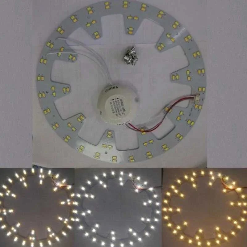 10.82in 24W 96 LEDs 5730 SMD Three Light Colors LED Ceiling Light Aluminum PCB Round Board LED Panel Lights