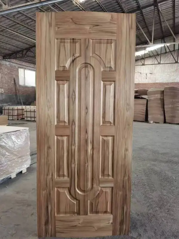 Wood Panel natural wood veneered faced sapele Interior mould MDF HDF/plywood door skin