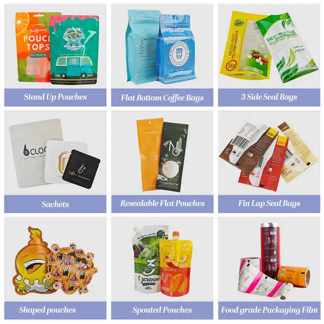 Customised Eco Tear Ziplock Plastic Food Snack Packaging Bag Matte Euro Hole Stand Up Pouch Doypack With Resealable Zipper