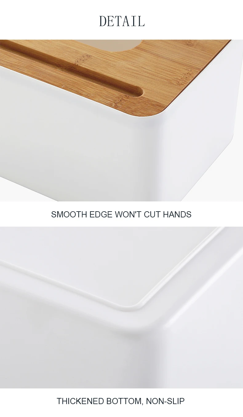 tissue box bamboo and wooden