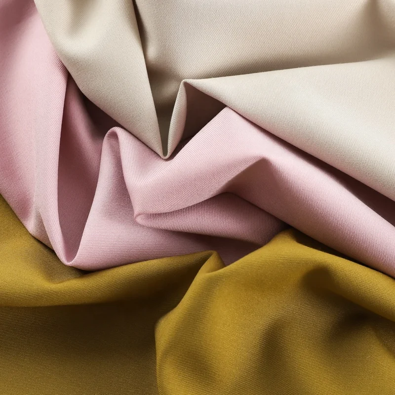 75% polyester 20% rayon 2% Tencel 2% Wool 1% Spandex TR wool tencel blended 213g  new style twill suits leisure set fabric