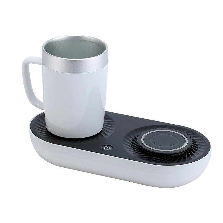 Electric desktop beverage drink coffee heater cup warmer pad with Wireless charger