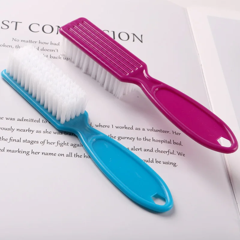 TSZS Newest Top Quality Custom Nail Use Brush Nail Clean Brush Manicure Pedicure Plastic Long Handle Brush