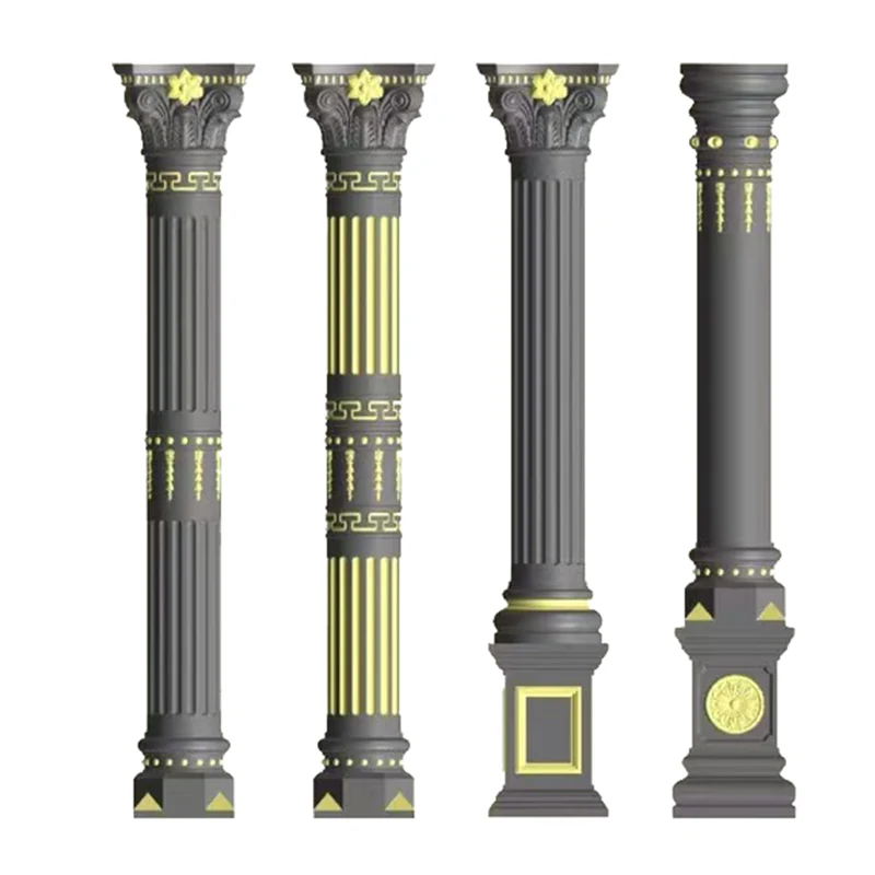 Concrete Cast Roman Round Column Roman Column Mouldings For Building Material Outdoor Decorative Abs Plastic Pillar Mold