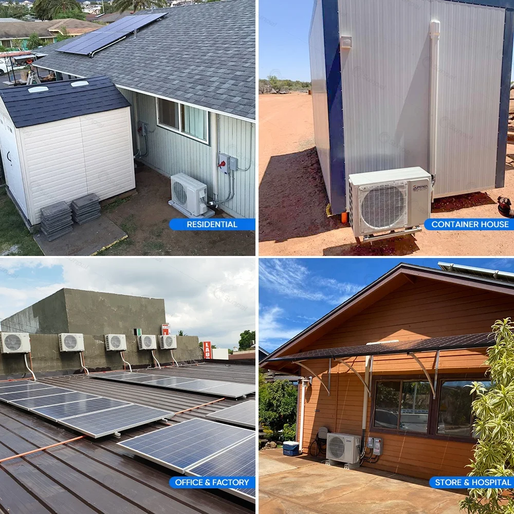 Solar Dc Power Airconditioner System 9000Btu 12000Btu 18000Btu 24000Btu Split Ac Air Conditioner On Solar Energy