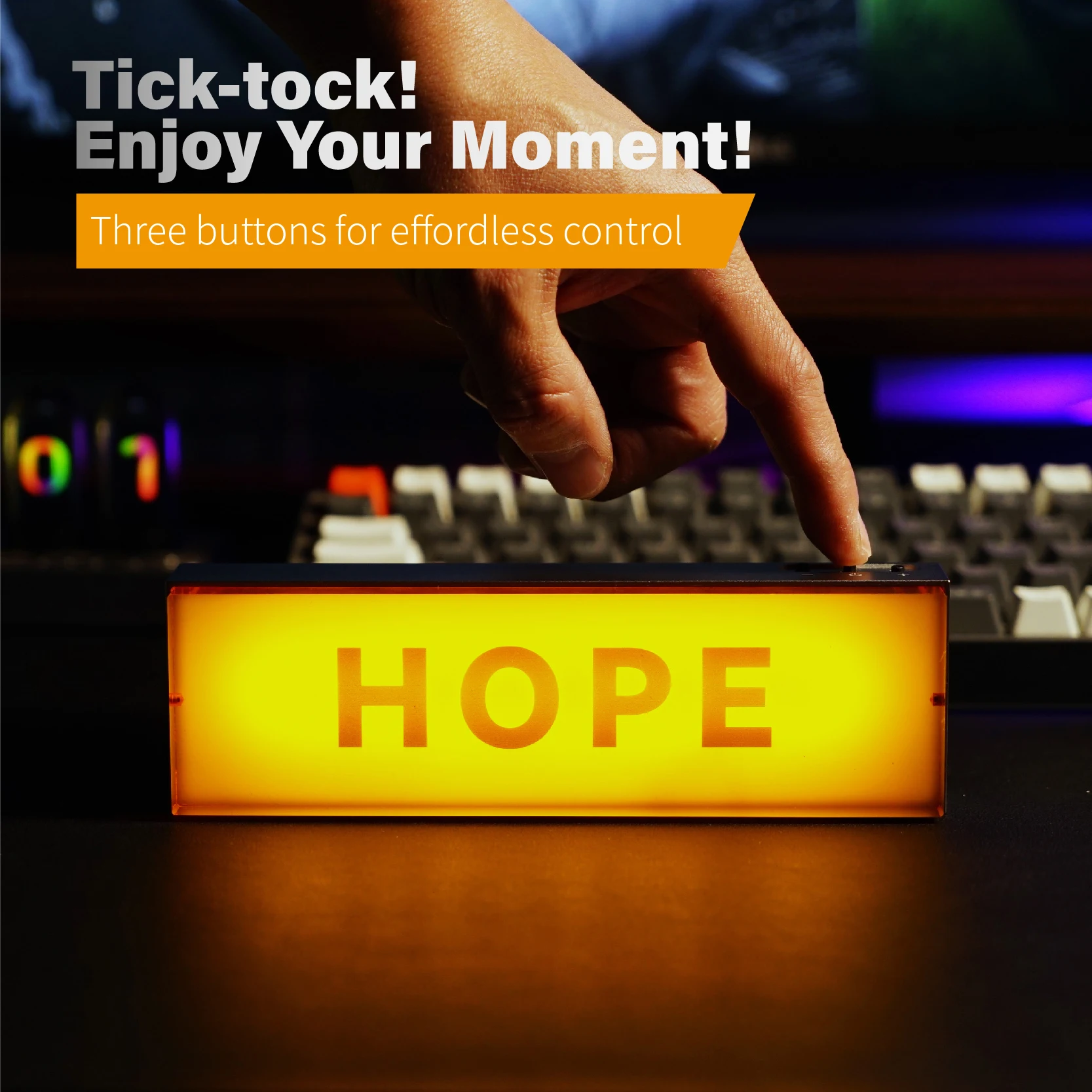 Fresh desktop mood lamp LED studio desk light box sign for gaming room