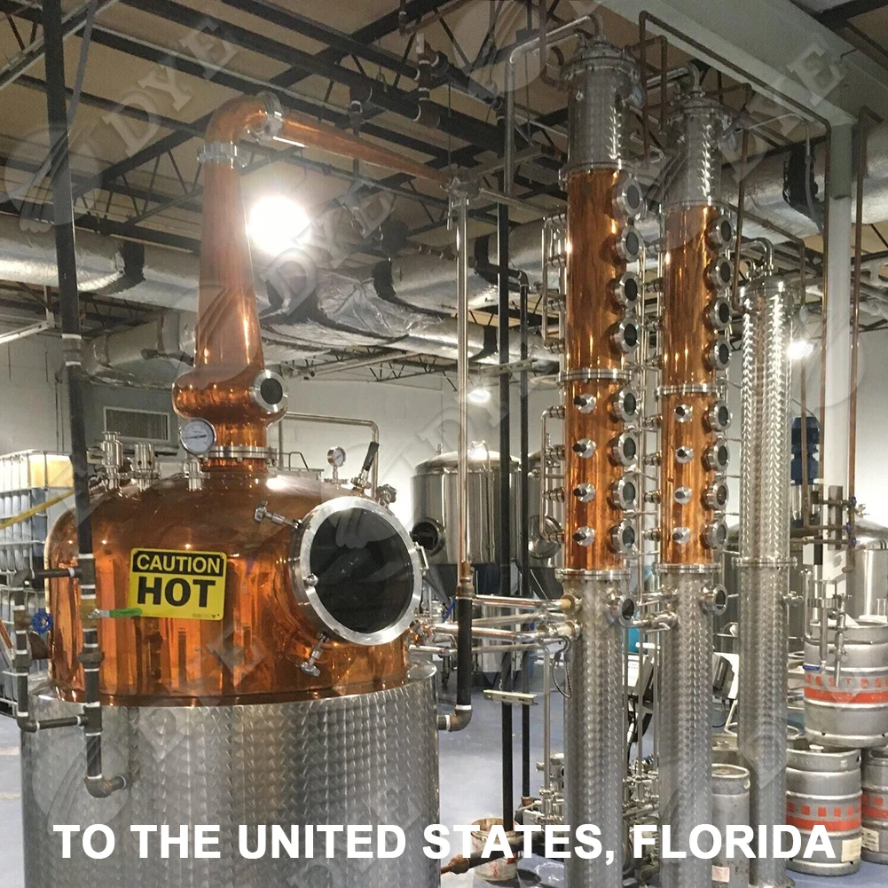 DYE Copper Distillation Equipment high quality alcohol making machine
