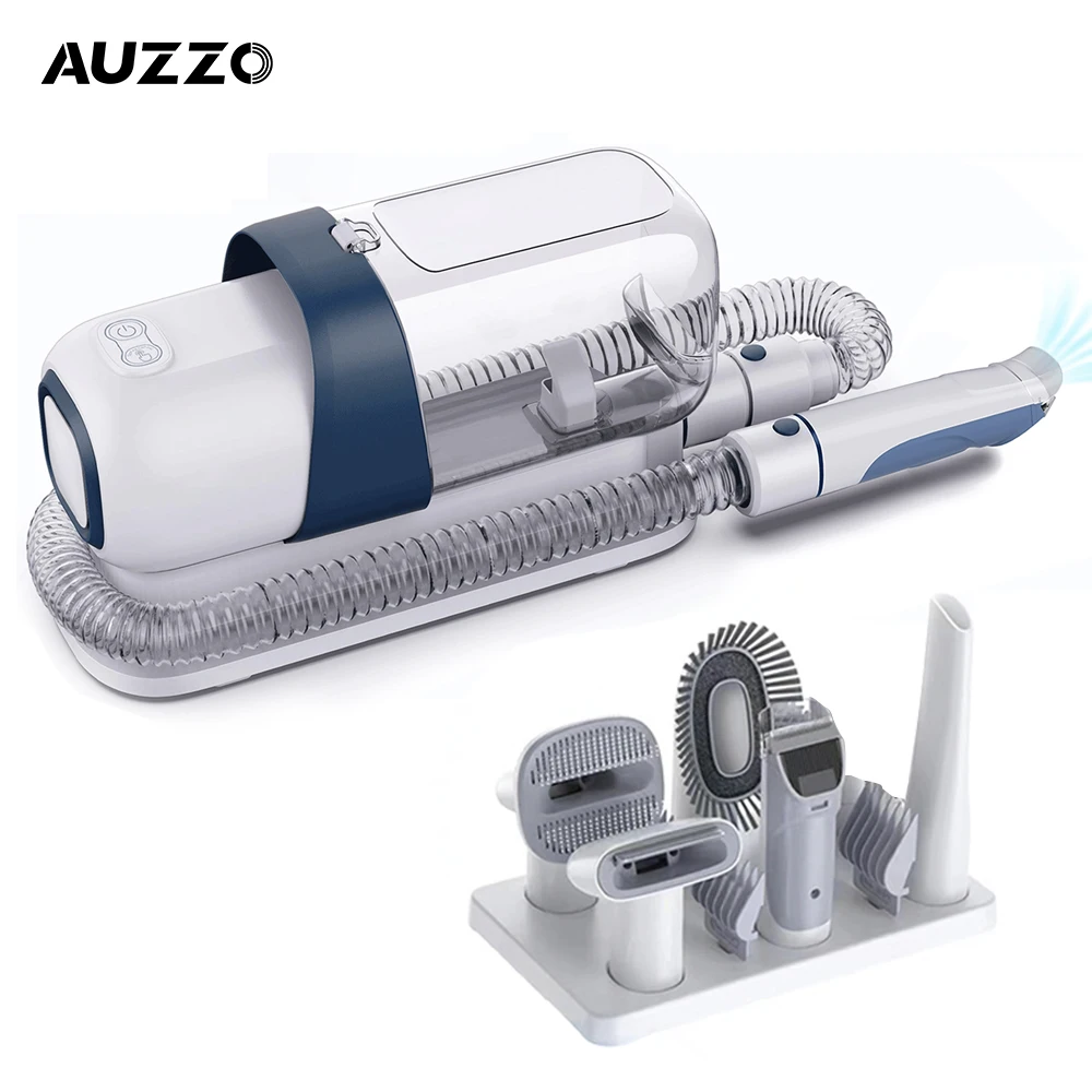 Pet Vacuum Cleaner Electric Clipper Slicker Deshedding Cleaning Dog And Cat Hair Fur Grooming Brush Kit