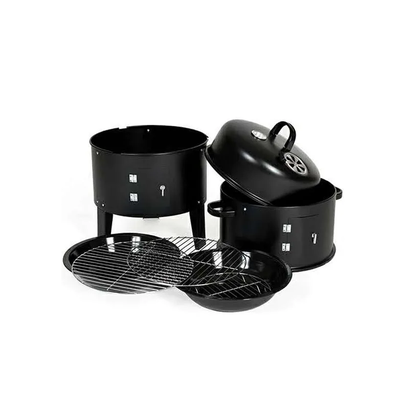 3 In 1 Charcoal Bbq Grills Ovens Smoker 3 Layers Tower Vertical Barrel Charcoal Barbecue Grill Smoker