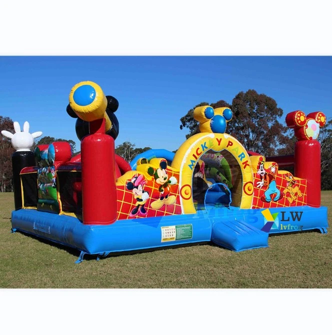 Mickey mouse clubhouse inflatable bounce house outdoor playground kids play area jumping castle