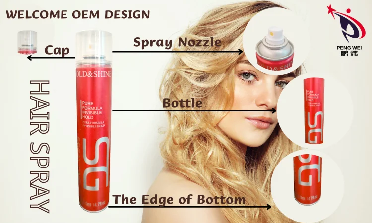 Wholesale Long lasting fragrance styling dry glue spray hair strong styling hair spray