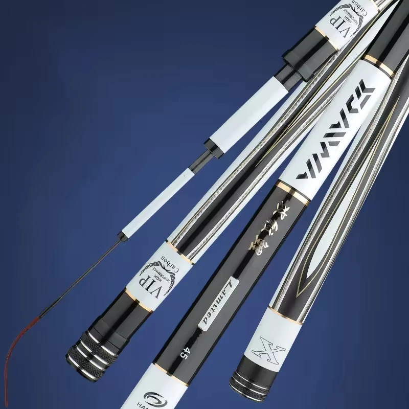 KEKAXI Carp Fishing Rod 3.6m-7.2m Ultra Light Carbon Fiber Carp Rods 5 Section 28 Tune Telescopic Rod Pod Carp Fishing
