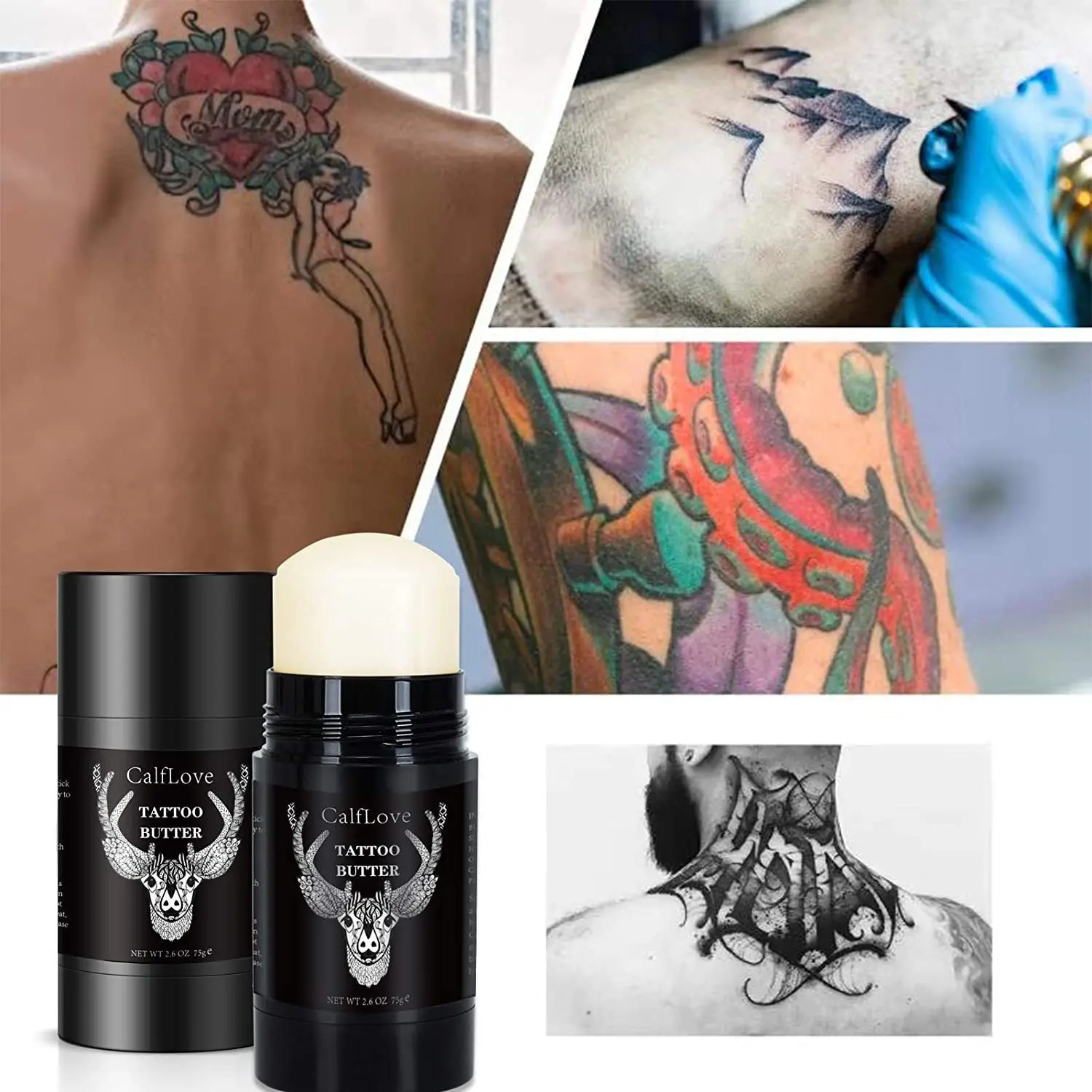 Private Label 100% Natural Organic Tattoo Healing Butter Balm Ointment Removal Aftercare Cream Tattoo After Care Stick