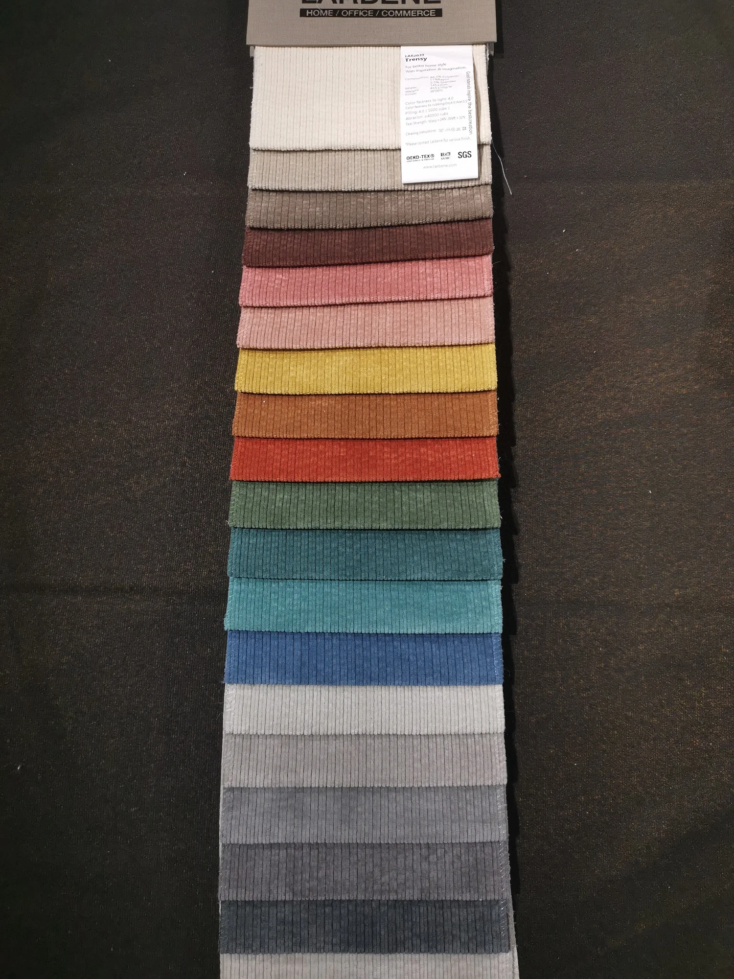 
LAR2039 China sofa farbic factory wholesale new product strip sofa fabric 