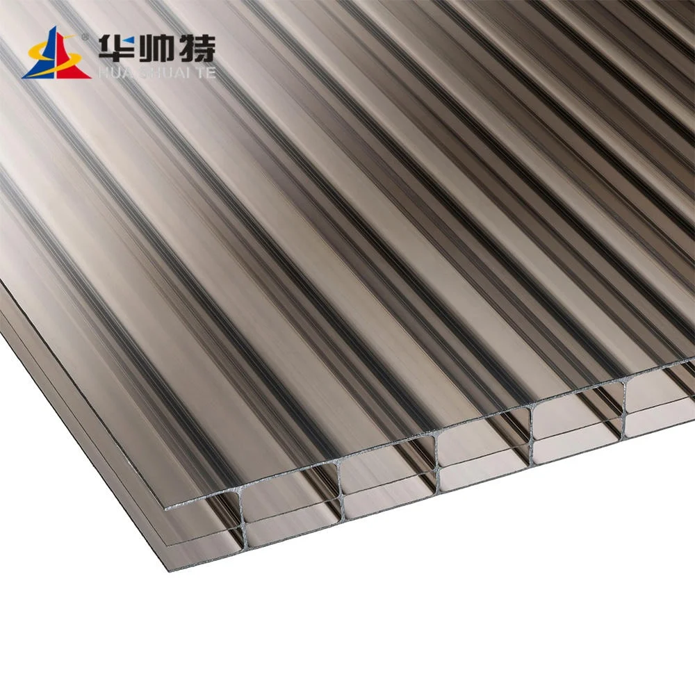 HUASHUAITE 10mm polycarbonate multiwall sheet with pe film protection for small garden greenhouse