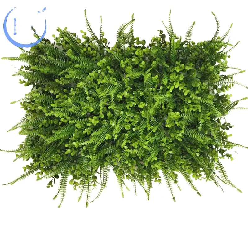 Hot Sell 40*60cm Anti UV Artificial Vertical Green Hedge Wall grass wall decor hanging plants vines
