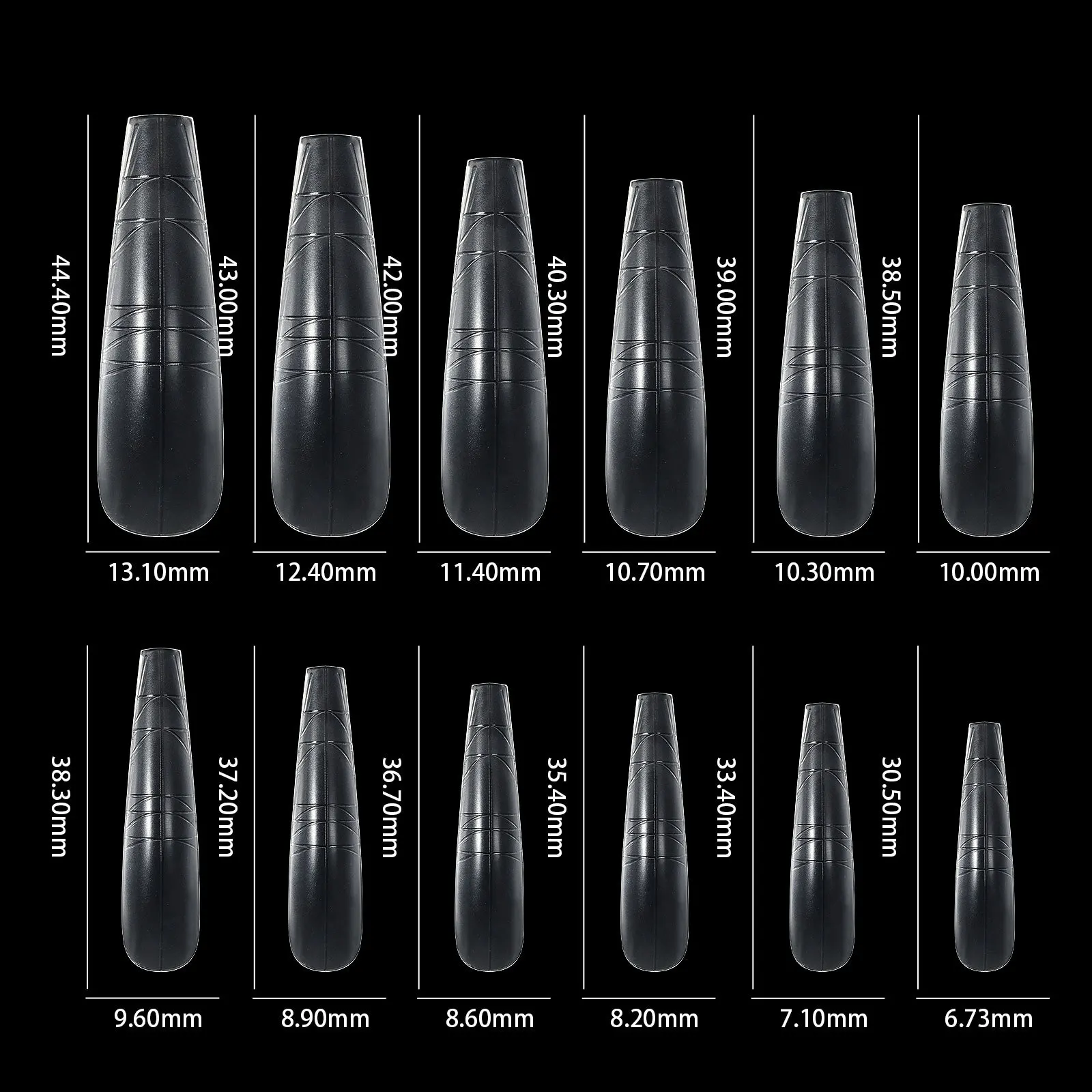 New Ultra-Thin Invisible Scale Line Nail Tips with No Carving or Grinding Required Full and Half Stick Nail Extension Strips