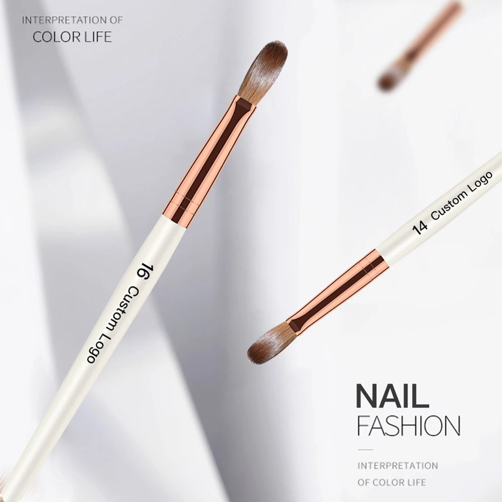 Professional Private Label Brushes Nail Art Supplies Personalized Germany 100% Kolinsky Acrylic Nail Brush 12 With Wood Handle