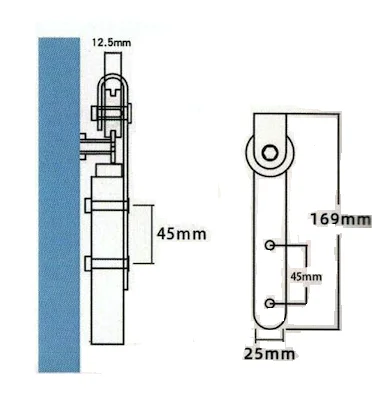 Hoone Wholesale Contemporary Hidden Brushed Brass Sliding Mini Slide Soft Close Barn Door And Hardware Kit