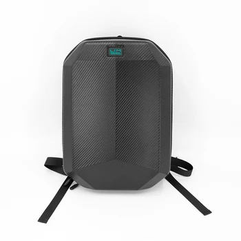 Factory Customized New Design EVA Foam Carbon Fiber PU Leather Molded Backpack Case with Shoulder Strap