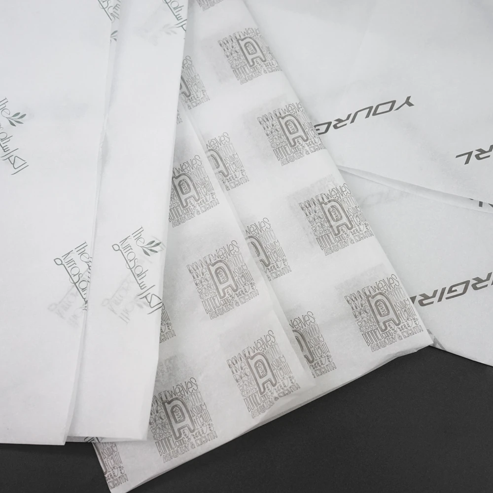 
Custom brand logo name printed tissue paper gift wrapping tissue paper manufacturing 