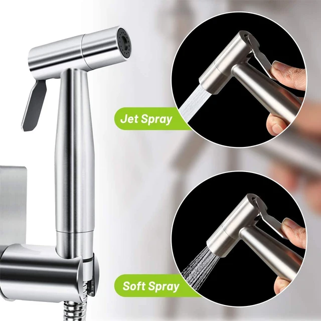 
Handheld Shattaf Stainless Steel Portable Bidet Sprayer For Toilet 