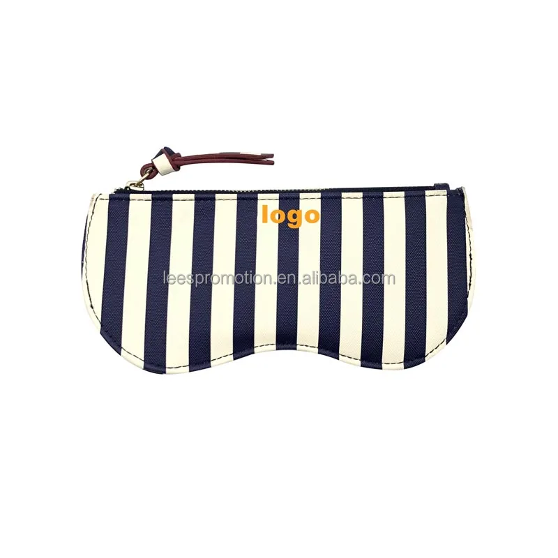 Hot selling custom logo portable  lightweight sunglasses case PU leather glasses zipper case