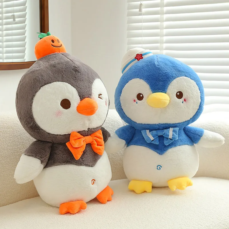 Новый милый галстук-бабочка пингвин кукла плюшевая игрушка девочка кровать Спящая подарок