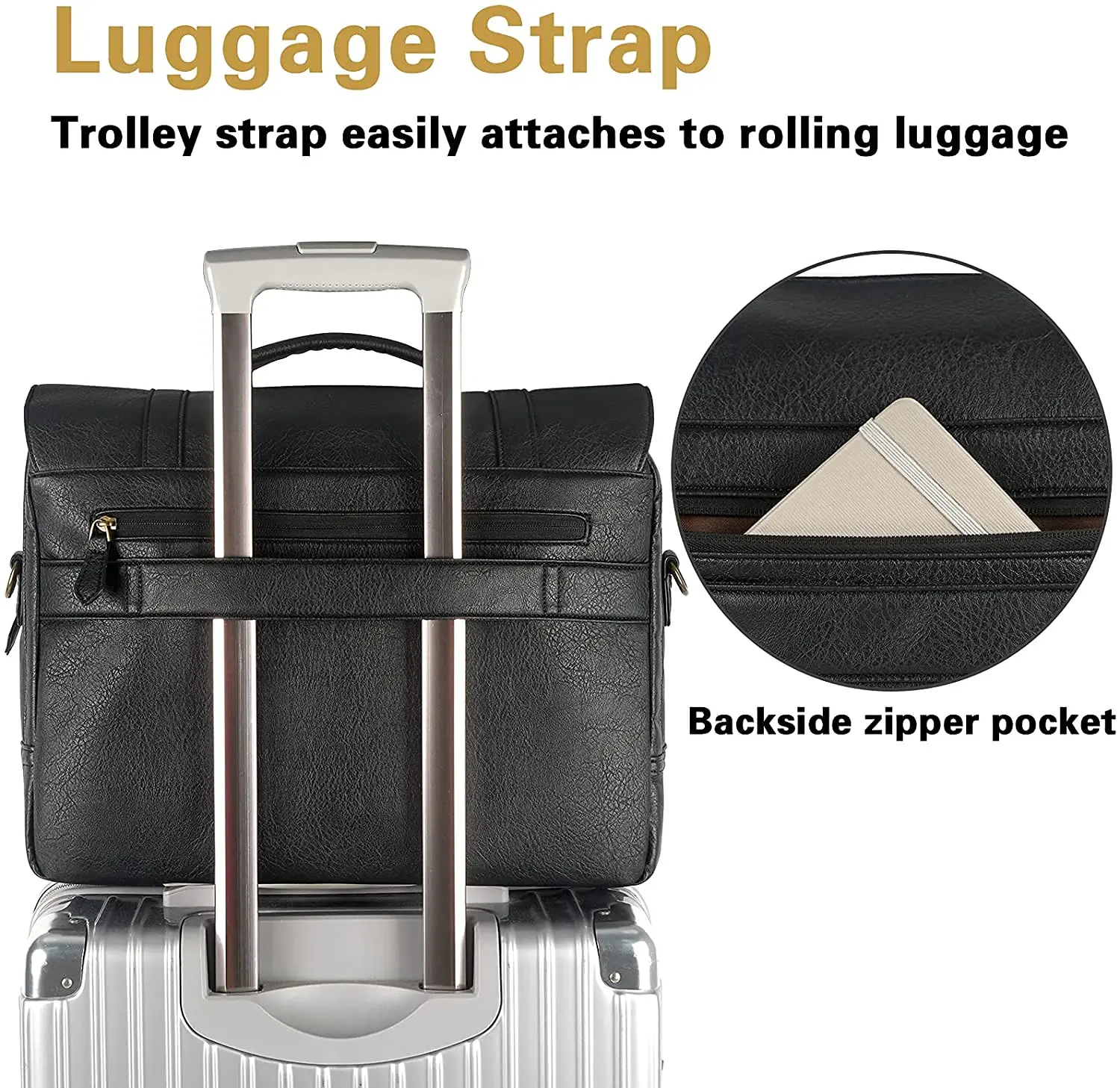 Wholesale Waterproof Handbags Crossbody Shoulder Travel Business Laptop Bag Men PU Leather Briefcase Bags For Men