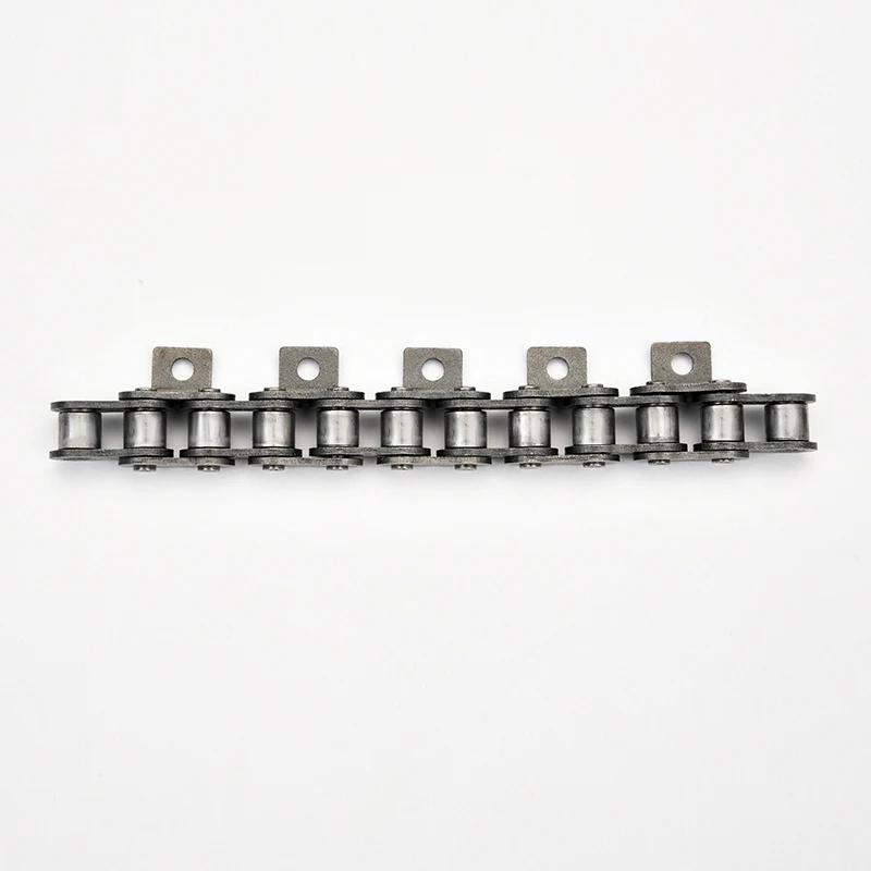 Industrial customization can provide carbon steel chain with short pitch and single hole standard bent plate chain