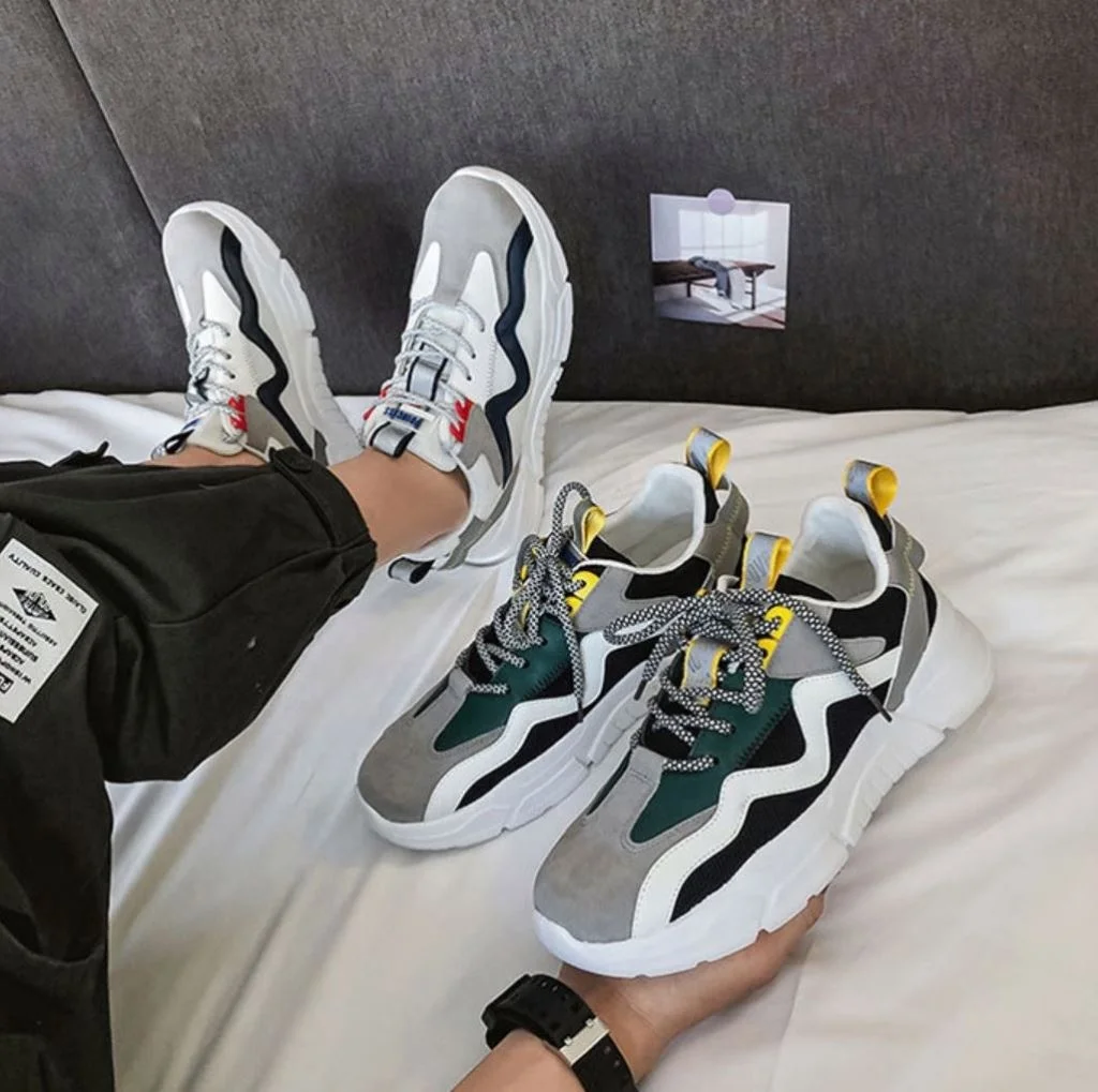 
Hot selling wholesale dad shoes man outdoor running casual sneaker low price multi color sport man student clunky shoes -YG 