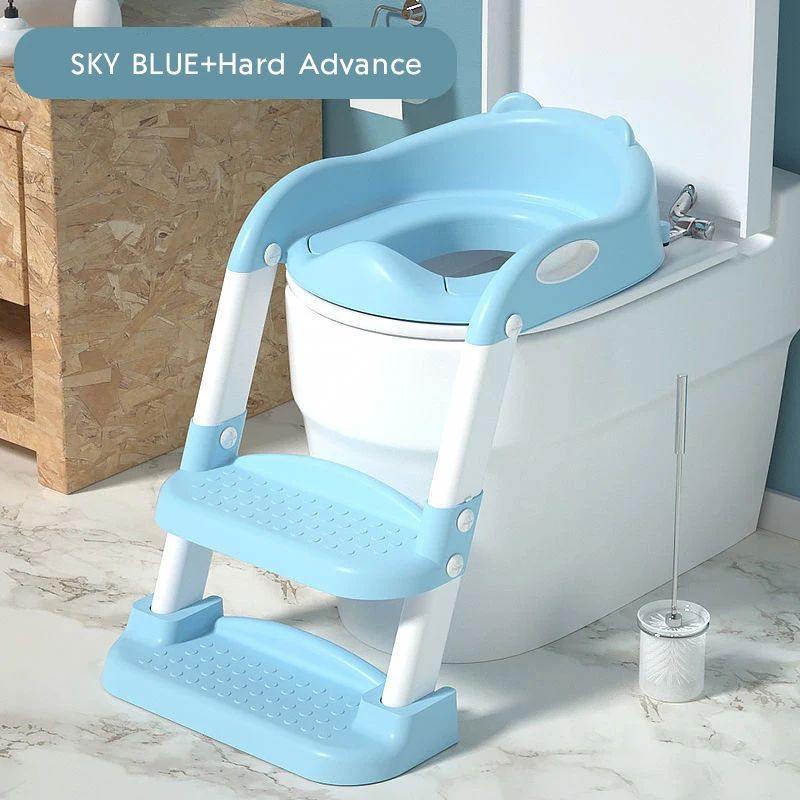Blue Pink Step Stool Ladder Kids Potty Training Seat Baby Foldable Baby Potty Training Toilet Wholesale
