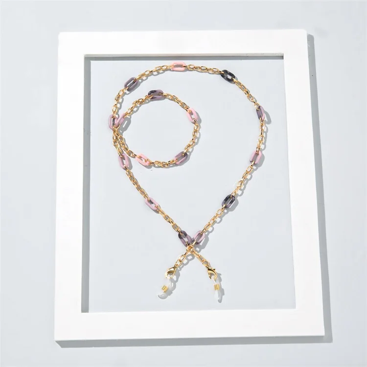 Fashion Glasses Chain Men Women Plated Gold Eyewear Rope Hanging Neck Loss Prevention Hip Hop Mask Chains Jewelry