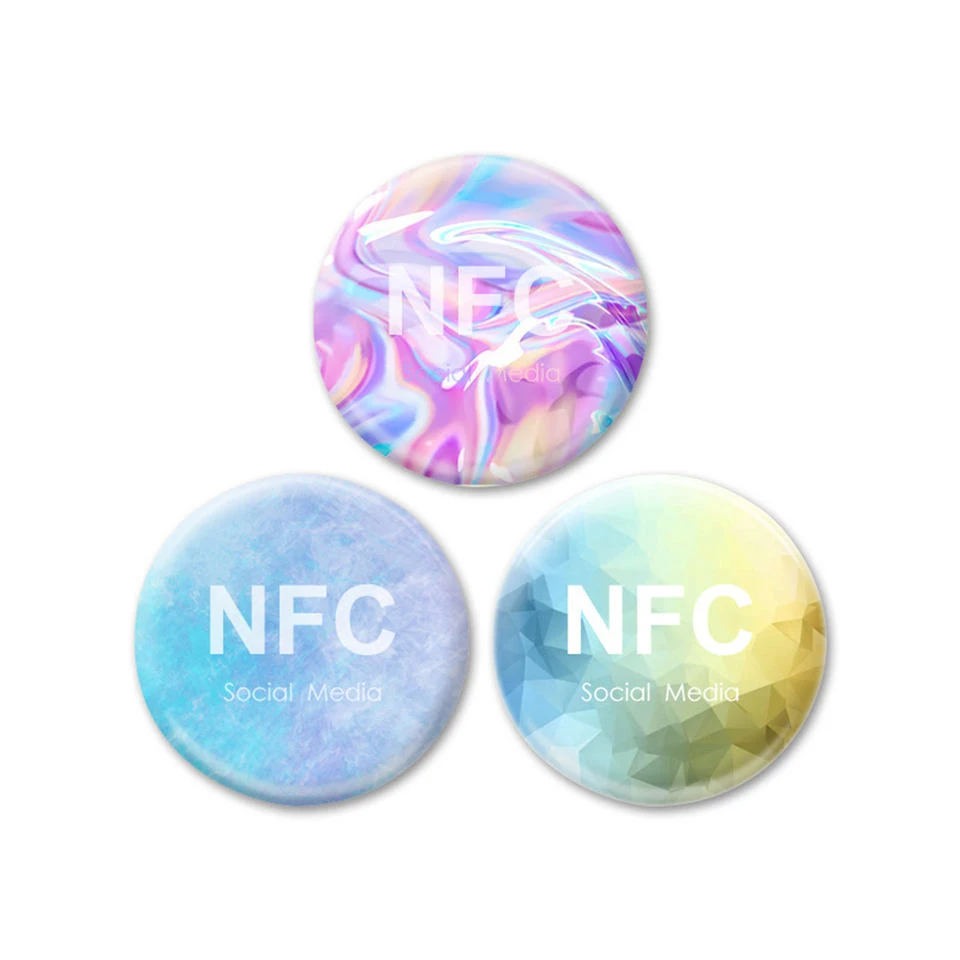 Social Media And Access Control Card Pvc Business Nfc Cards NFC RFID Tag Printing Paw Logo QR Code Pet Dog Tag RFID Epoxy card