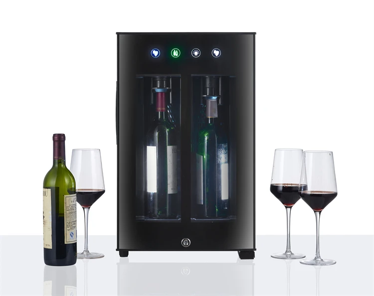 Wine Cooler Dispenser Household Electric Machine 2 Bottles Single Glass Door Thermoelectric Refrigerator Mini 55 Wholesale Price