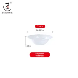 Cheap price elegant 4/5/6/8 inch plain white porcelain bowl soup ceramic soup bowls