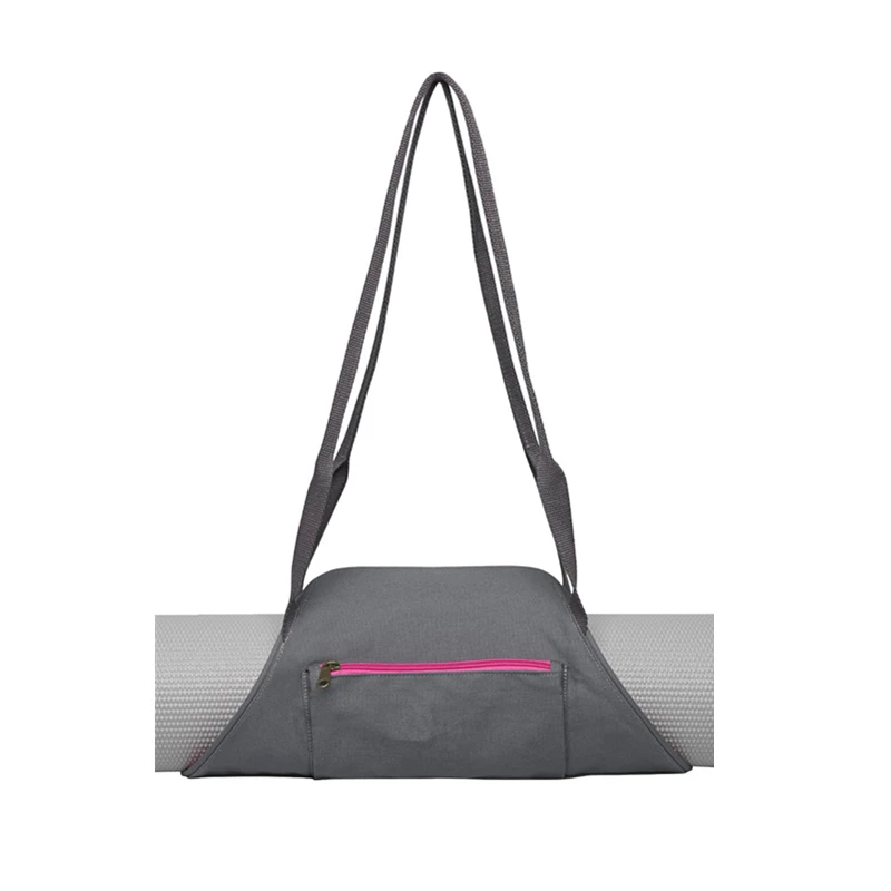 
3 Colors Light Canvas Dance Package Portable Oblique Shoulder Yoga Mat Bag With Zipper Pocket (Without Mat) 