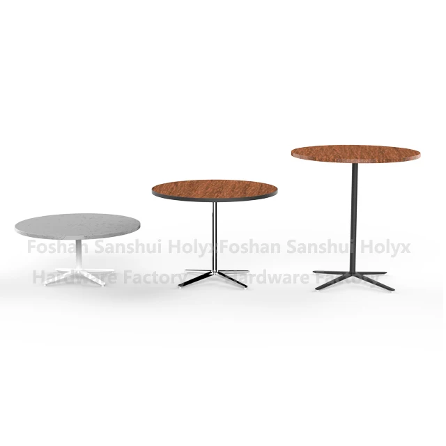 Custom Wholesale Pedestal Base Table Leg Adjustable Metal Coffee Dining Bar Metal Table Base Furniture Legs