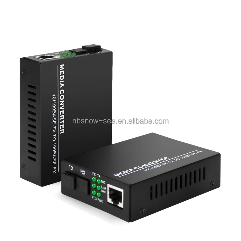 10/100M Single Mode Simplex 3KM Fiber Optic to RJ45 Media Converter