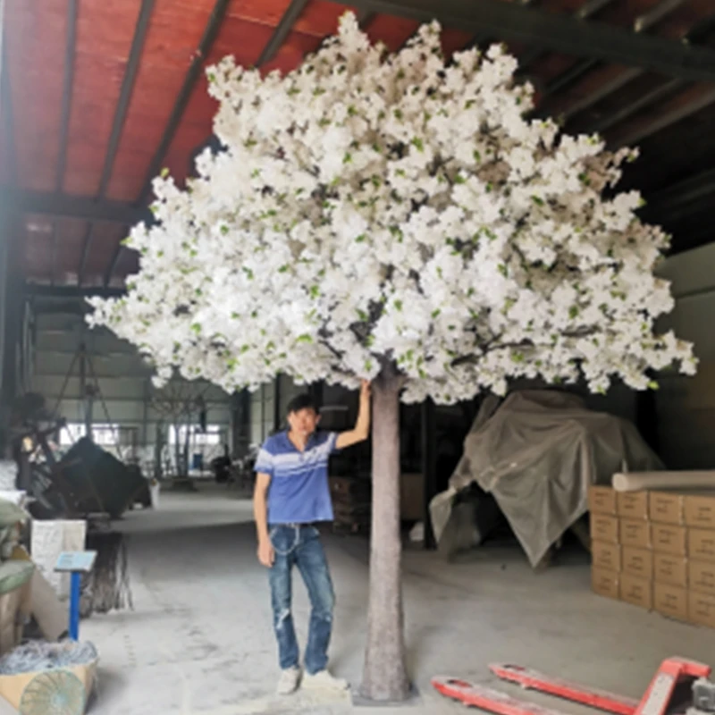 2M 3M 4M Big Plastic Japenesse Ivory Blossom Tree Artificial Sakura Cherry Blossom Artificial Pink Tree Fake Tree For Outdoor
