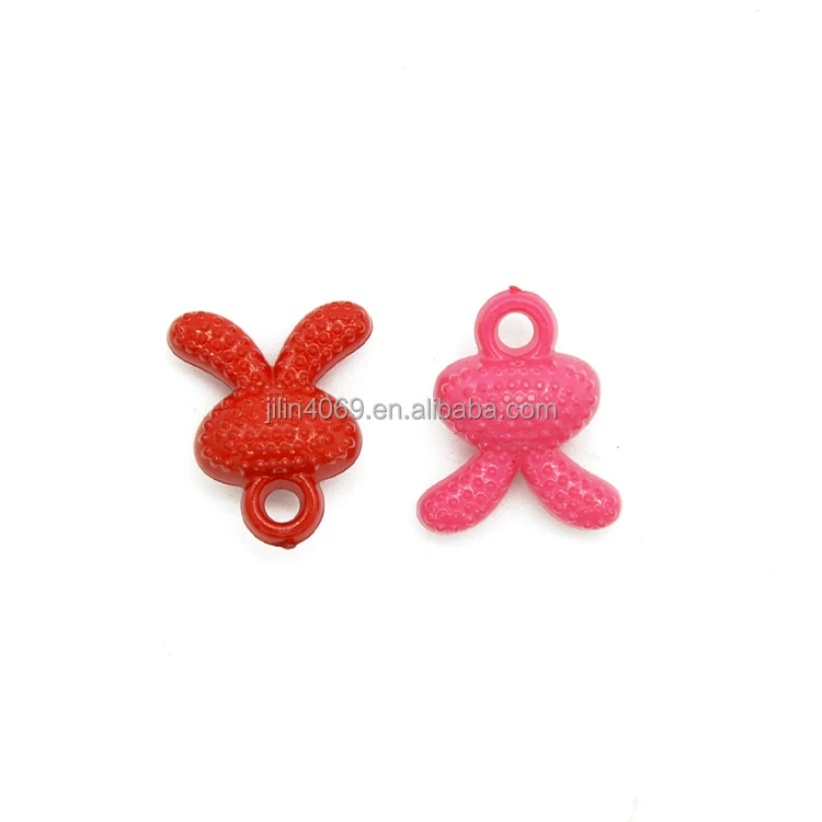 22*18*11mm Cute Rabbit Halloween Acrylic Beads Fashion Children Hair Beads 400pcs/500g Hip Hop Charm Necklace Pendant