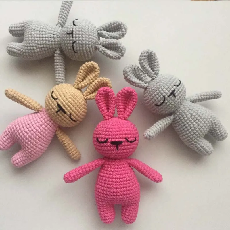 Пользовательский вязаный кролик амигуруми игрушка для новорожденных балет вязаная ручная работа