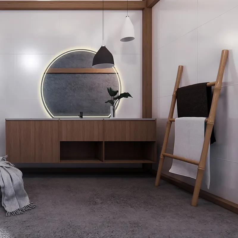 Hair Salon Designs Half Moon Round Led Smart Mirror With Light Home Decor Large Touch Sensor Switch Wall Bathroom Mirrors