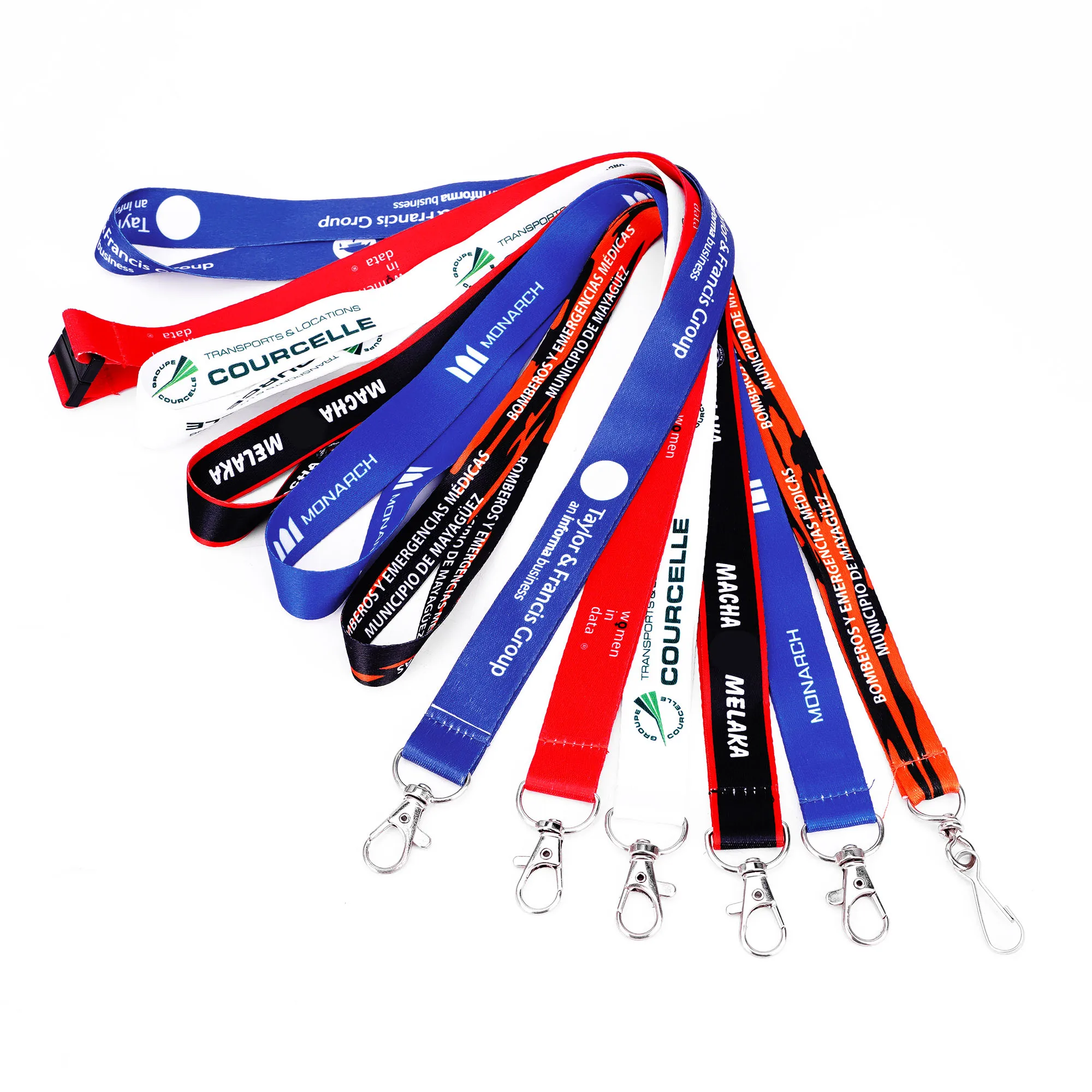 Wholesale Oem Blank Dye Sublimation Polyester Lanyard Custom Logo Personalized Fashion Lanyard